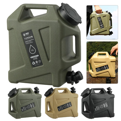 12L Camping Water Container Large Capacity No Leakage BPA Free Camping Water Tank for Camping Hiking
