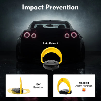 Remote Control Parking Lock Car Parking Spot Lock Auto Space Stall Barrier W/Alarm for Home/Commercial Use