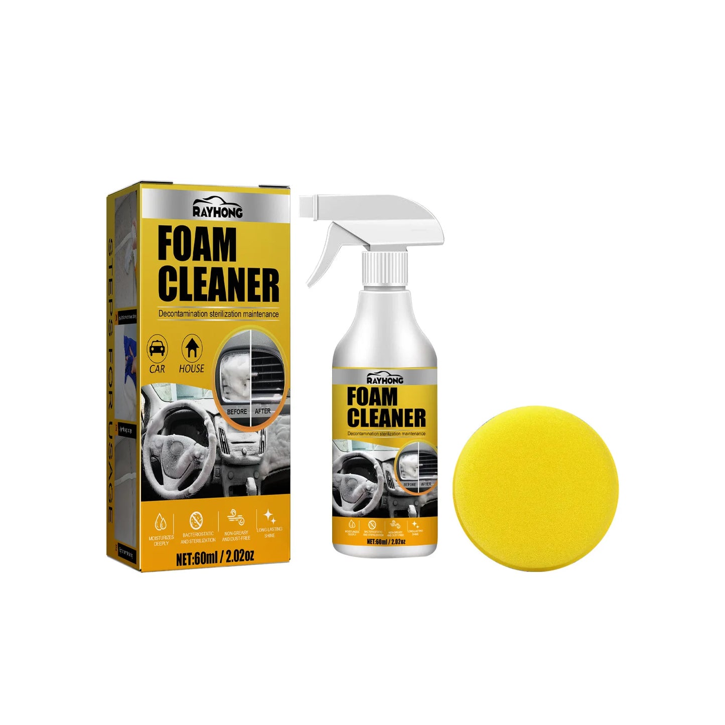 Car Seat Stain Remover Cleaning Foam Spray Free from washing Car Rust Remover Cleaning Multi Purpose Foam Cleaner Car House Seat