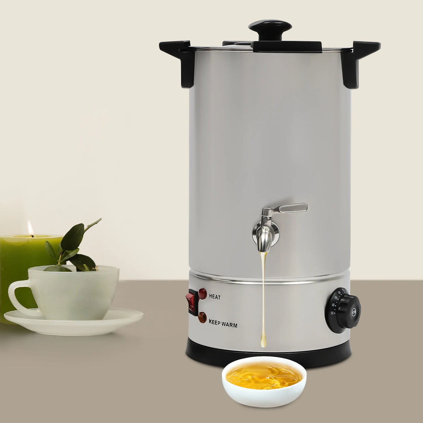 10L Wax Melter Electric Wax Melting Pot 304 Stainless Steel Wax Melting Equipment 1800W 220V-240V UK