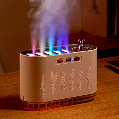 7 Colors LED Mist Humidifier Night Light Quiet Aroma Diffuser with 5 Nozzle Spray Cool Air Purifier Oil Diffuser for Home Office