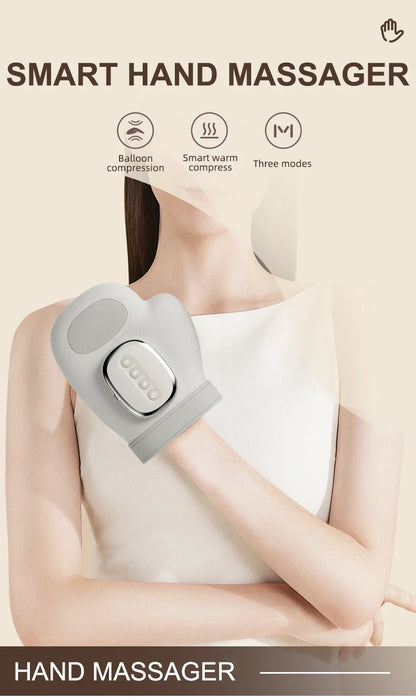 Intelligent Hand Massager with Heat Compression Therapy, Pain Relief Glove, Arthritis & Wrist Carpal Tunnel Neuropathy Circulat