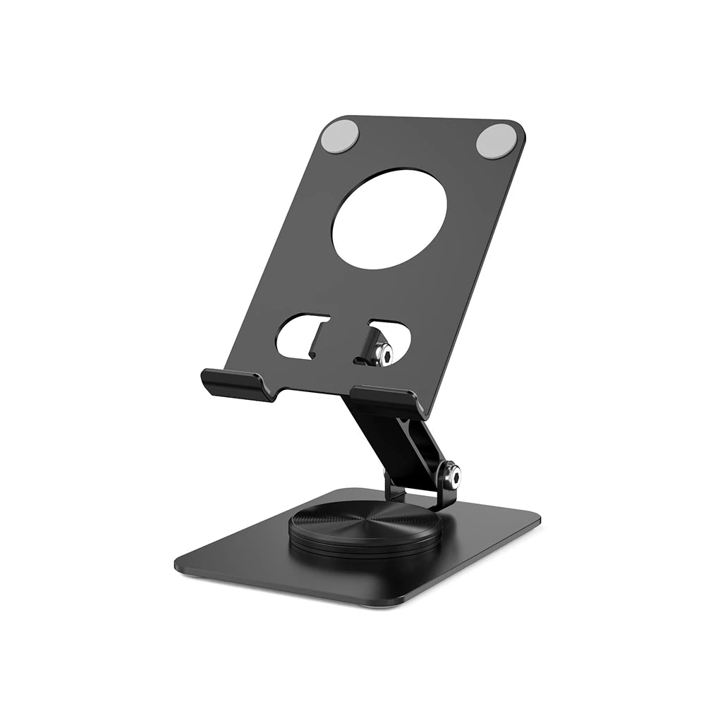 Cell Phone Stand for Desk Desktop Phone Holder Foldable with 360 Rotating Base for iPhone 16 15 14 13 Pro Pro Max