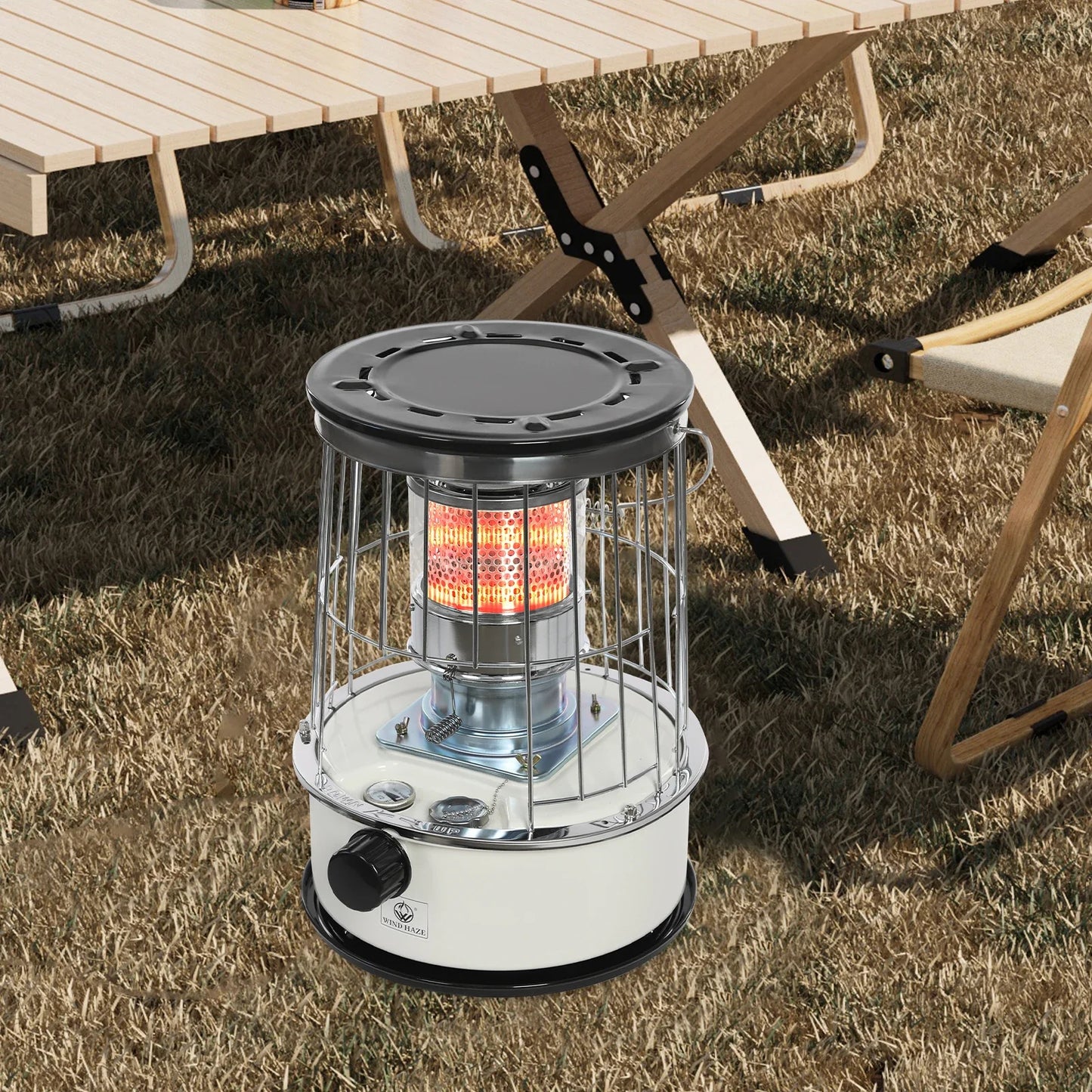 Kerosene Heater Gas Camping Paraffin Heaters For Home Indoor Portable Heating Stove Oil 360° Surround Burner W/6L Fuel Tank