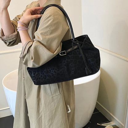 Leopard PU Leather Shoulder Bags for Women 2026 Luxury Designer Brand Trend Tote Bag Females Short Handle Handbags and Purses