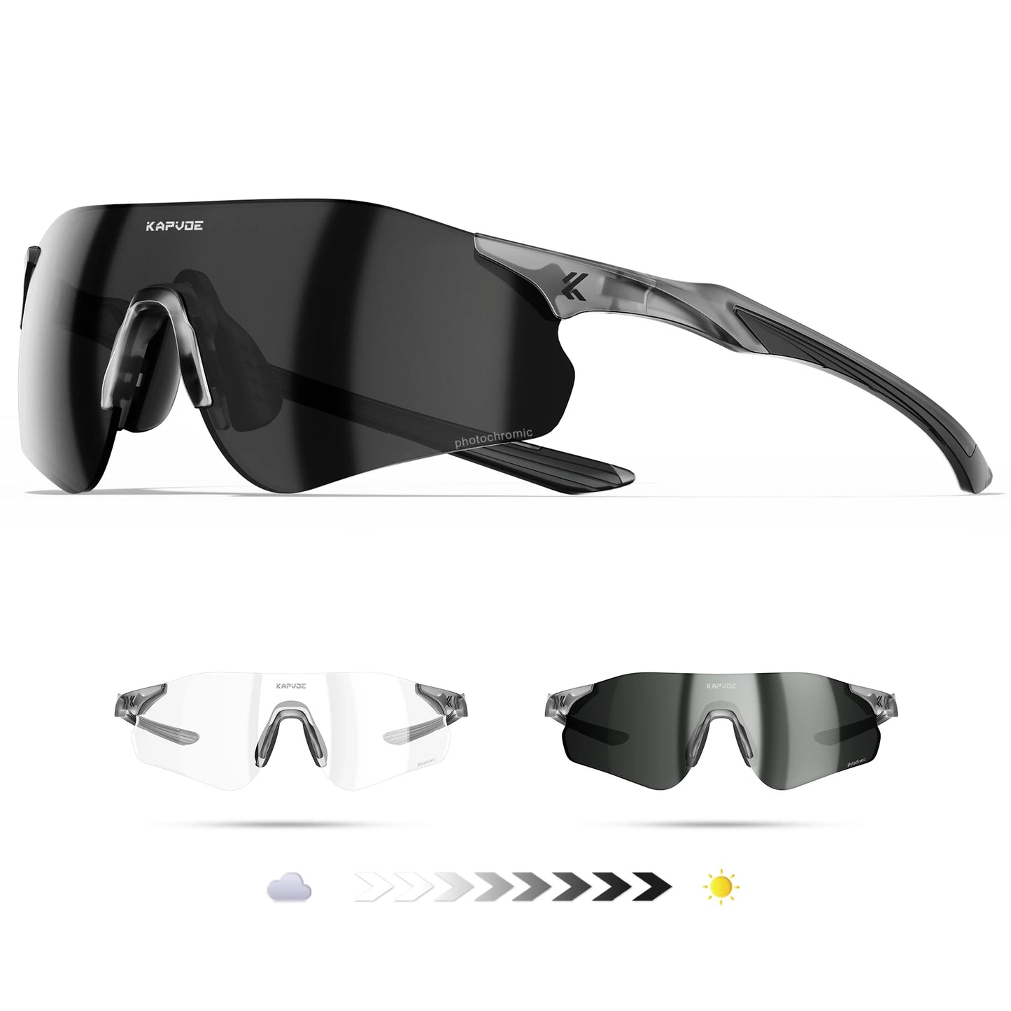 KAPVOE New Outdoor Cycling Sunglasses Glasses Road Bike Cycling UV400 Eyewear Men Women Bicycle Sports Hiking Running Glasses