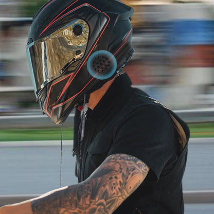 Motorcycle Helmet Headset Anti-interference Wireless Riding Headphone HiFi Wireless Stereo Earphone 3.5mm Port Music Earphone