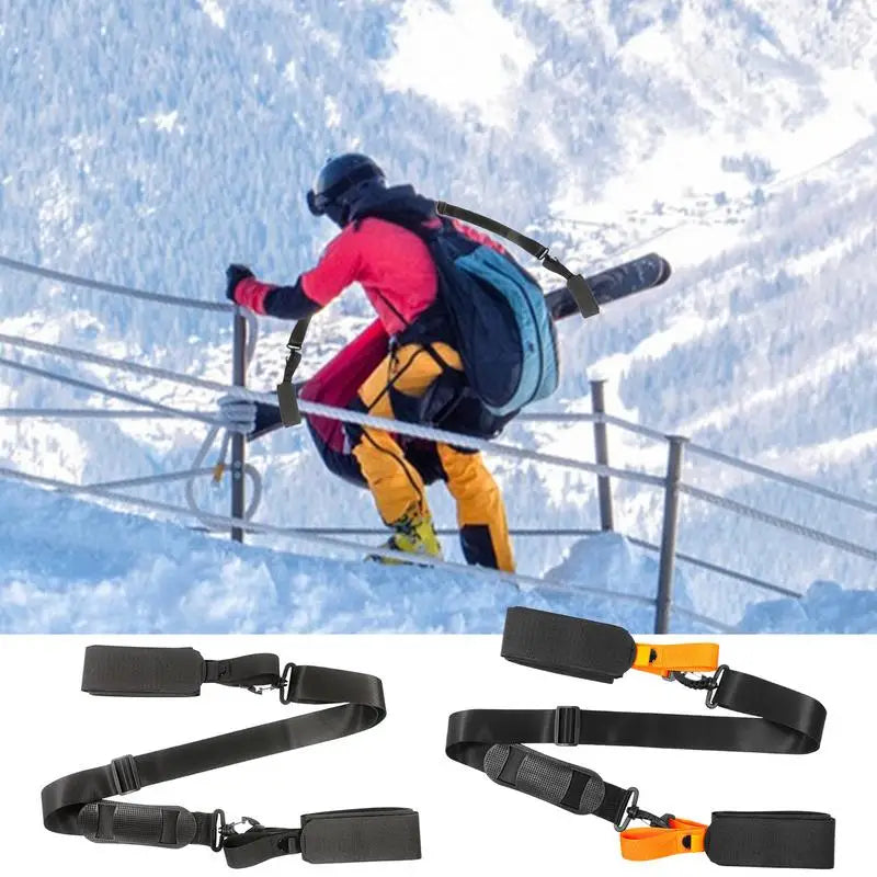 Adjustable Ski Straps Adjustable Ski Carrier Belt Ski & Snowboard Transport Equipment For Children Adults Avid Skiers