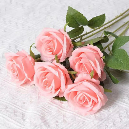 1/5/10/20pcs Roses Artificial Flowers Rose Flower Branch Artificial Red Roses Realistic Fake Rose for Wedding Home Decor