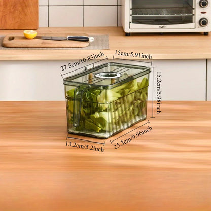 Kitchen Refrigerator Storage Box Food Grade Household Timed Refrigerator Storage Containers for Fruit Vegetable Food Drinks