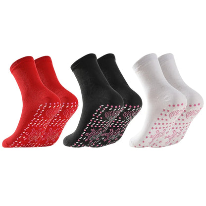 1 Pair Self-Heating Shaping Socks Pain Relief Thermal Circulation Sock Tourmaline Foot Massage Socks Gifts for Friends