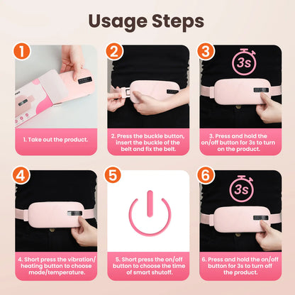 Wireless Heating Pad Menstrual Heating Massager Belt Abdominal Belt Period Relief Thermal Massager Belly Warm Palace Belt