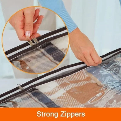 Underbed Storage Bag Portable Foldable Quilt Bag Wardrobe Clothes Storage Box Dustproof Organizer Home Dust-proof Organizer Box