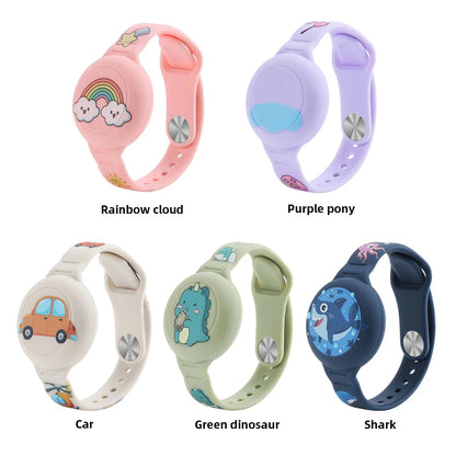 Kids Watch Band Waterproof Lightweight GPS Tracker Holder Silicone Toddler Holder Wristband for Apple Airtag