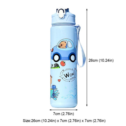 700ml Capybara Cute Water Cup with Straw & Handle Kawaii Travel Water Bottle Large Capacity Drinking Bottle for Fitness Sports