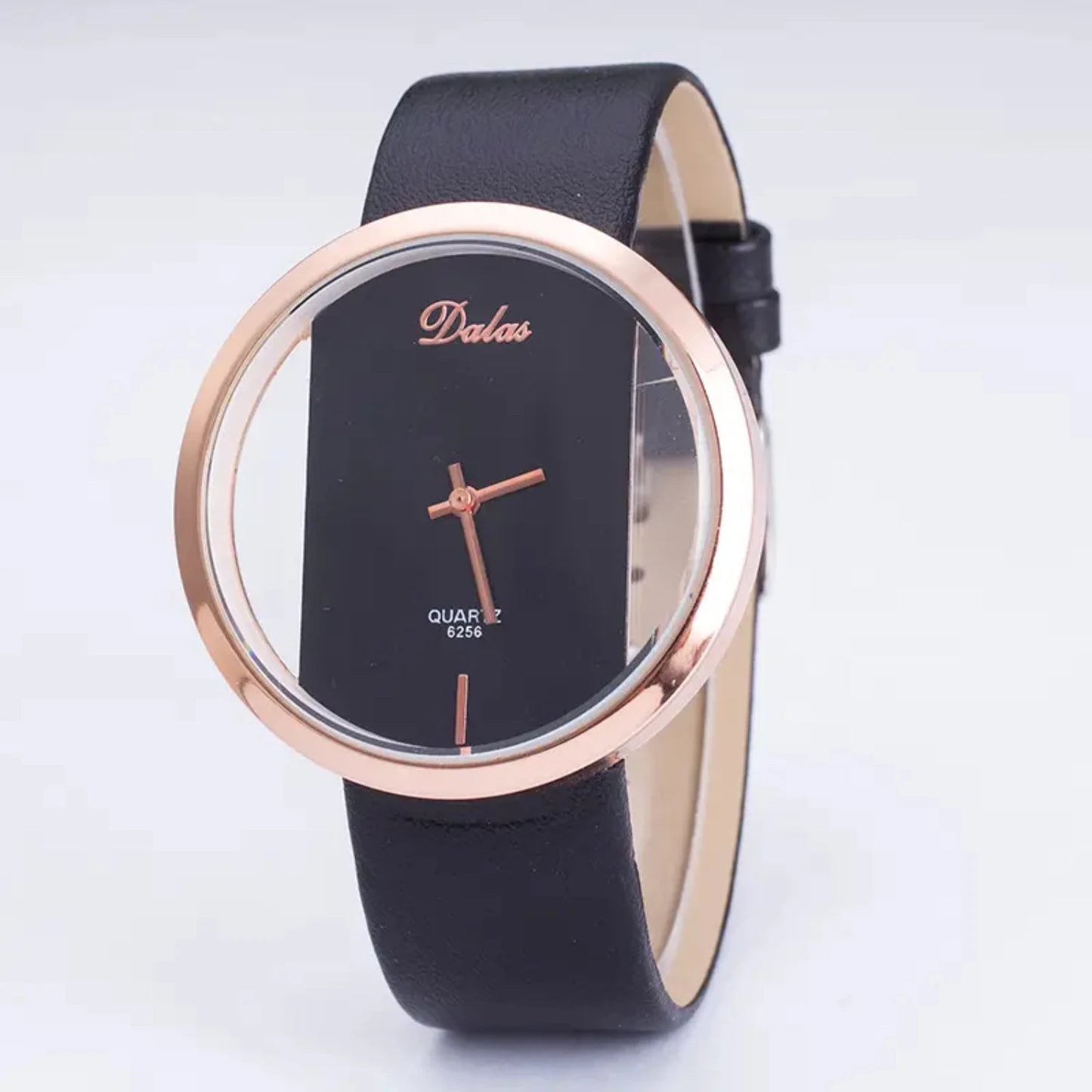 Hollow Belt Quartz Watch + Pearl Zicron Bracelet 2pcs/set