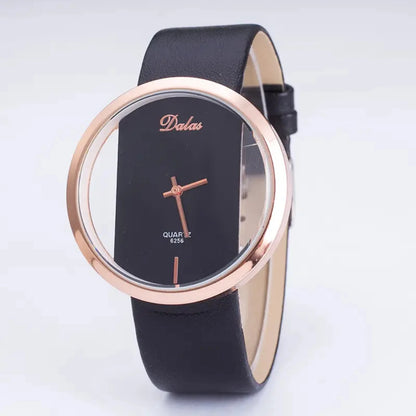 Hollow Belt Quartz Watch + Pearl Zicron Bracelet 2pcs/set