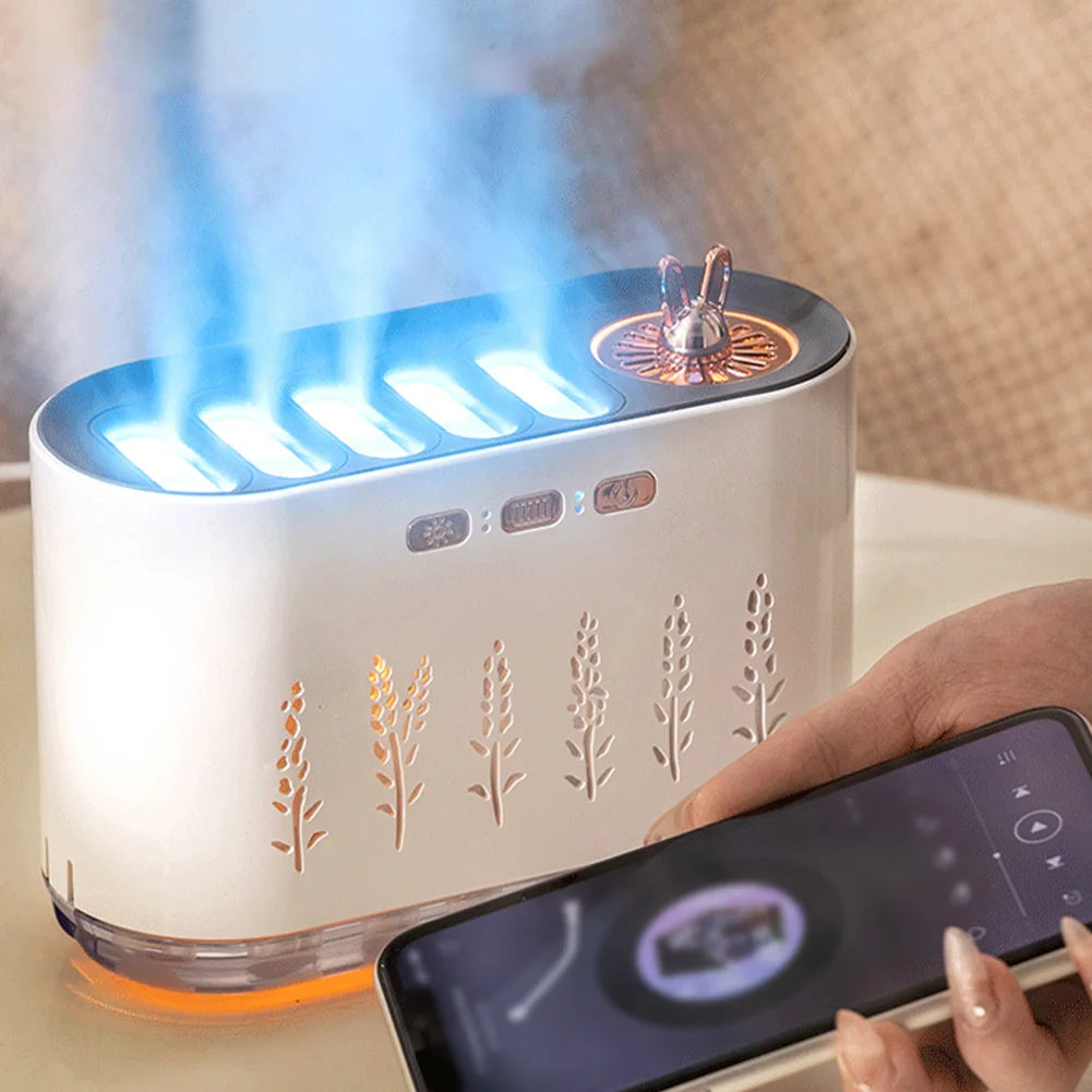 7 Colors LED Mist Humidifier Night Light Quiet Aroma Diffuser with 5 Nozzle Spray Cool Air Purifier Oil Diffuser for Home Office