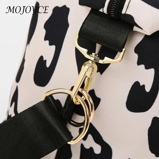 Oxford Weekender Bag Large Capacity Waterproof Weeks Travel Duffel Bag Adjustable Cow Print Multifunctional for Weekend Vacation