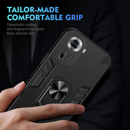 Magnetic Phone Holder Case for OPPO Reno 10 11 Pro 5G 8T Cases Luxury Protect Bumper Back Cover for OPPO Reno7 8 Lite