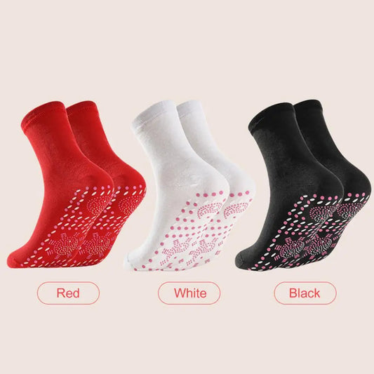 1 Pair Self-Heating Shaping Socks Pain Relief Thermal Circulation Sock Tourmaline Foot Massage Socks Gifts for Friends