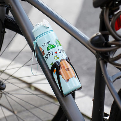 700ml Capybara Cute Water Cup with Straw & Handle Kawaii Travel Water Bottle Large Capacity Drinking Bottle for Fitness Sports