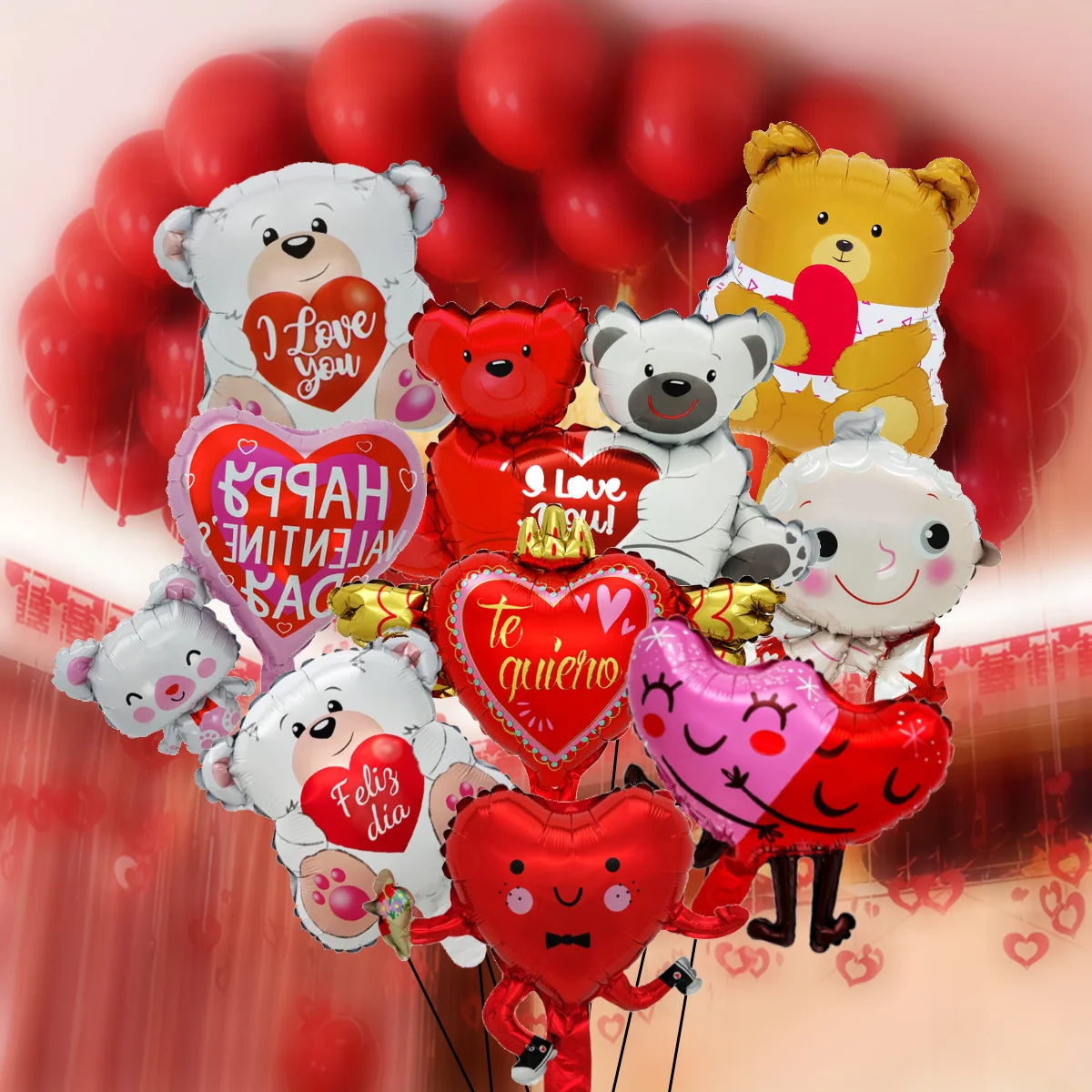 10pcs Valentine's Day Mini Balloon Love Bear Mini Balloon Valentine's Day Wedding Engagement Birthday Party Decoration