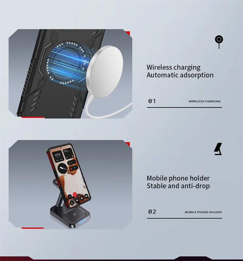 Lens Protection Heat Dissipation Case For Nothing CMF Phone 2 Pro Cover Magnetic Wireless Charging Shell Fundas Coque