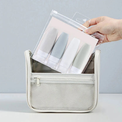 Reusable  60/90ml Travel Bottle Set Silicone Travel Bags Airport Approved