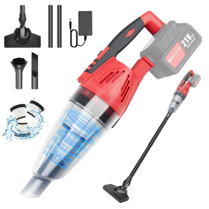 120W Cordless Vacuum Cleaner for Car, 5500Pa Suction, 2-IN-1 Handheld Car Vacuum Cleaner for Carpet, with 21V 2.2Ah Battery