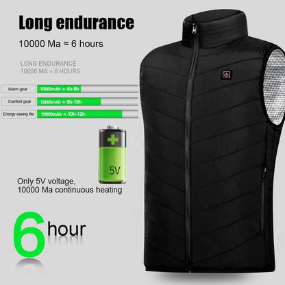 9 Areas Heated Vest Men Jacket Heated Winter Womens Electric Usb Heater mountain Jacket Man Thermal Vest Body Warmer Coat M-7XL