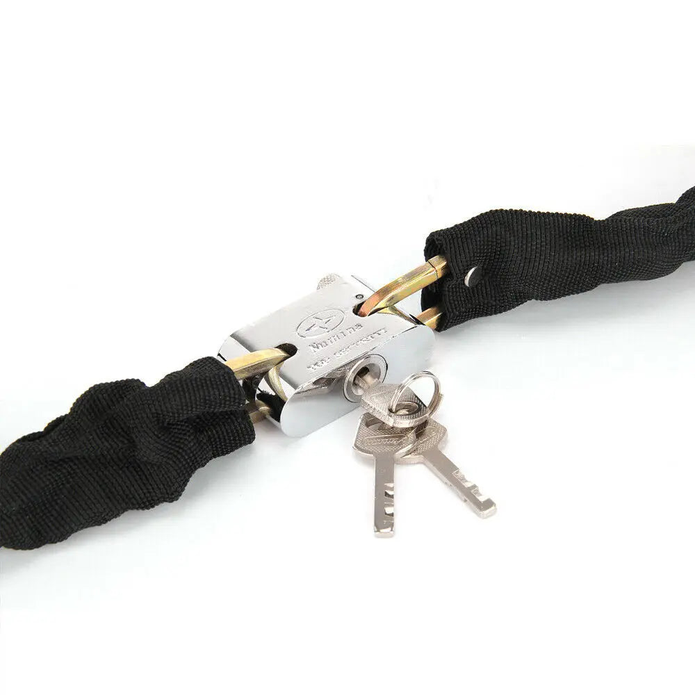 1.8M Heavy Duty Motorcycle Lock Anti-theft Bike Lock Strength Security Lock Road Accessories Motorbike Steel Chain Lock Padlock