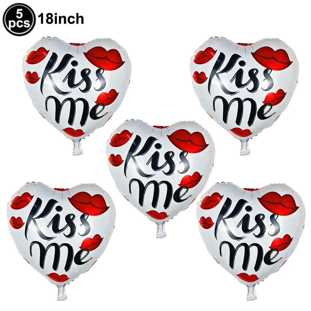 Valentine's Day Foil Balloon Decor Teddy Bear Foil Balloon Love Balloon Heart Balloons for Valentines Wedding Party Decor