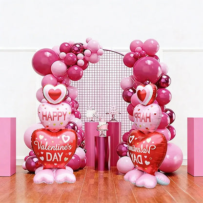 2-Pack 60inch Base Balloons for Valentine's Day, Foil Balloons, Suitable for Birthday Parties, Valentine's Day, Engagement Weddings, Anniversaries, Wedding Parties, Candlelight Dinners, Balloon Decoration Arrangements, Confes