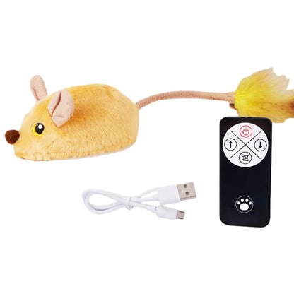 Interactive Cat Toy Mouse Rechargeable Moving Automatic Cat Toys Cat Mouse Toy Electric Mouse Cat Teaser Toys for Indoor Cats