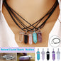 Quartz Chakra Crystal Healing Point Cut Gemstone Pendant Reiki Necklace Gift UK