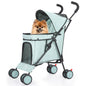 Travel Portable Dog Stroller, Pet Stroller for Small Puppy Dogs & Cats, Up to 33 lbs, Dark Grey