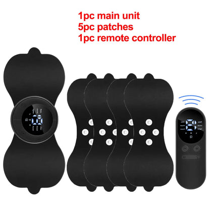 EMS Massage Patches Heating Stimulator Neck Back Shoulder Full Body Massager Pads Remote Control Muscle Relax Mini Patch 6 Modes