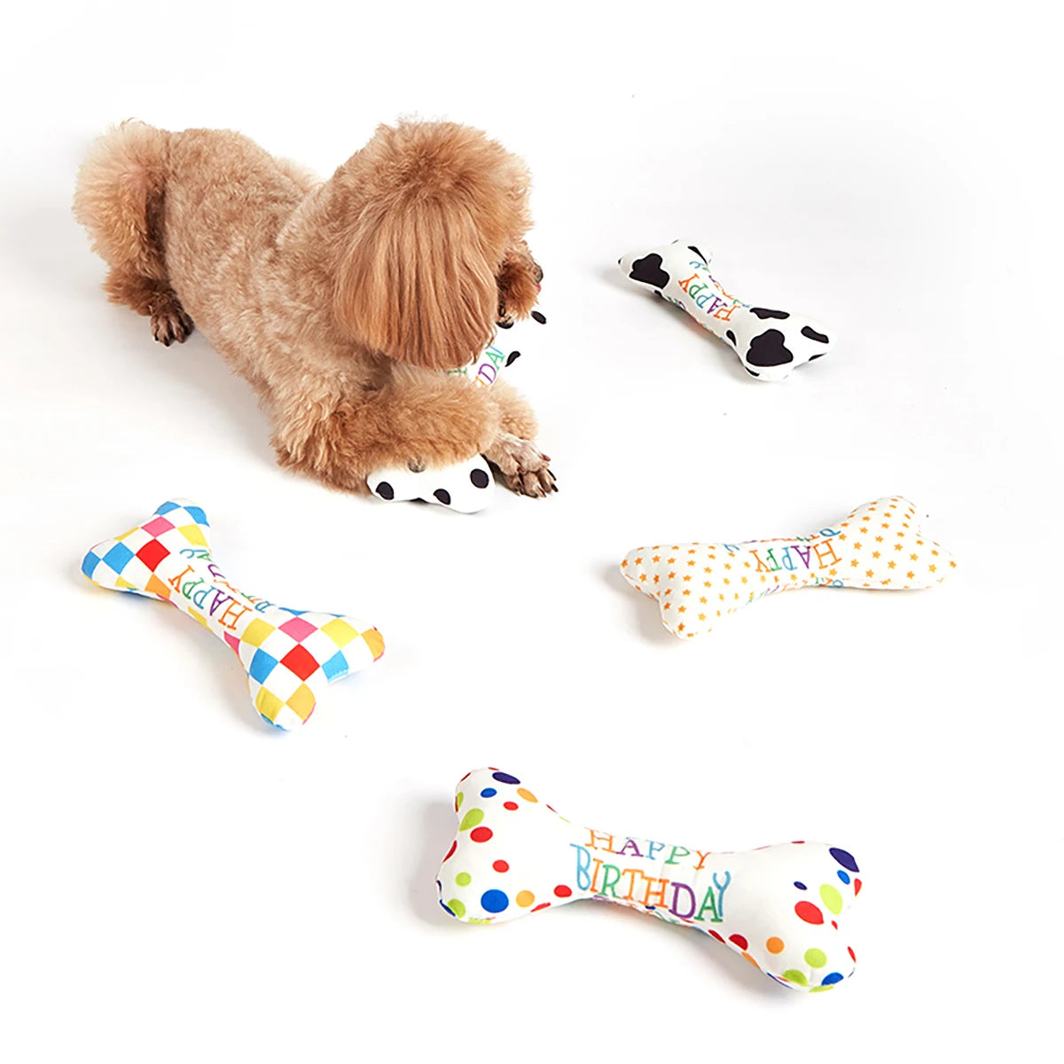 1 pet party birthday gift voice toy, squeaking sound, daily interaction with dogs to relieve boredom