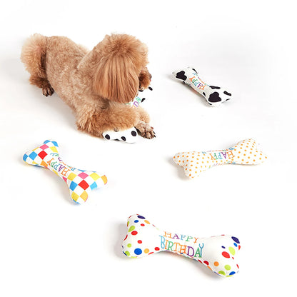 1 pet party birthday gift voice toy, squeaking sound, daily interaction with dogs to relieve boredom
