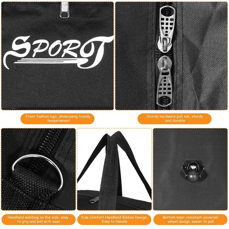 Expandable Foldable Trolley Travel Bag with Wheels – Versatile Luggage Suitcase for Women & Men, Weekend Trip and Overnight Use