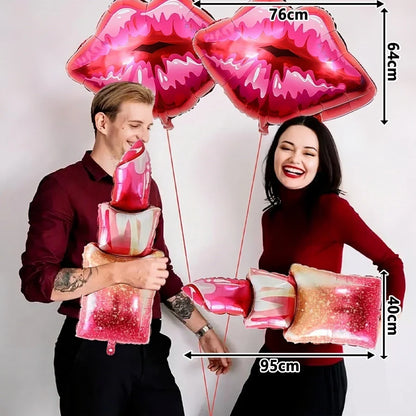 60in Standing Cute Love Teddy Bear-Shaped Balloon for Romantic Valentine's Day Proposal Wedding Birthday Party Decoration