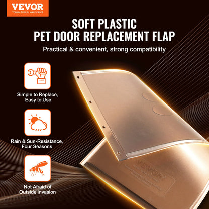 SucceBuy Pet Door Replacement Flap Compatible with Flap Pet Doors Magnetic Strip Weather-proof Thickened PVC Replacement Flap