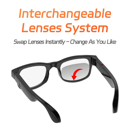 AI Translation Smart Audio Sunglasses Built-in Mic & Speakers BT Glasses for Office Driving Cycling Outdoor Sports