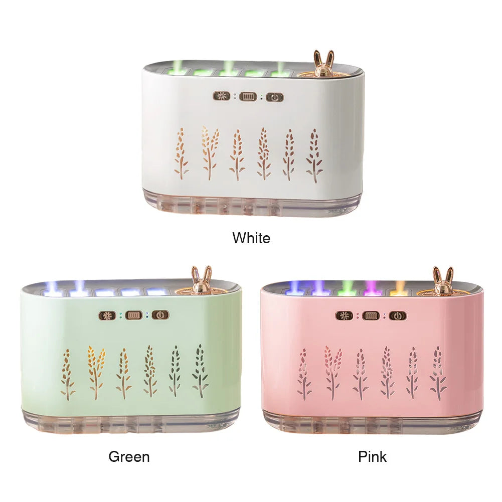 7 Colors LED Mist Humidifier Night Light Quiet Aroma Diffuser with 5 Nozzle Spray Cool Air Purifier Oil Diffuser for Home Office
