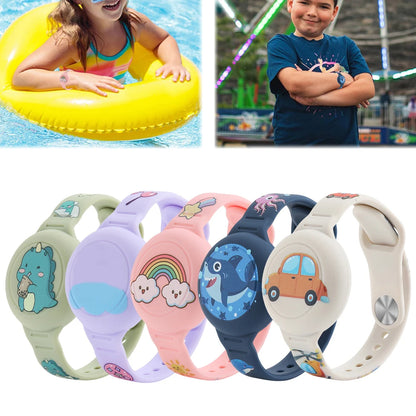 Kids Watch Band Waterproof Lightweight GPS Tracker Holder Silicone Toddler Holder Wristband for Apple Airtag