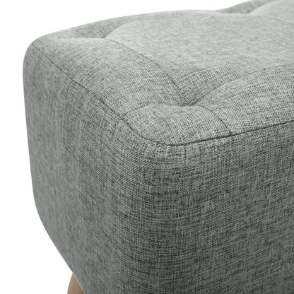 【Breeins】Linen Upholstered Ottoman Footstool with Pocket Chair Sofa Home Decoration