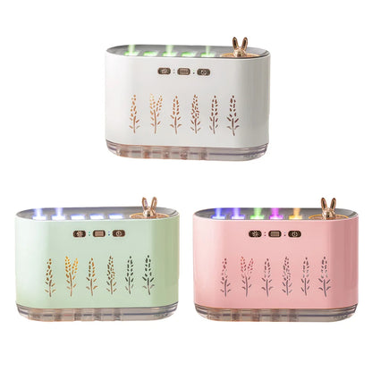 7 Colors LED Mist Humidifier Night Light Quiet Aroma Diffuser with 5 Nozzle Spray Cool Air Purifier Oil Diffuser for Home Office