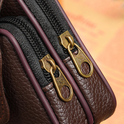 Men Cell Phone Waist Case Bag Pouch Leisure Small Leather Mobile Phone Belt Clip Bag Belt Pouch Leather Cell Phone Holster