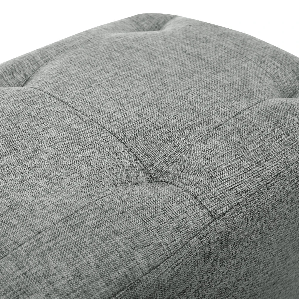 【Breeins】Linen Upholstered Ottoman Footstool with Pocket Chair Sofa Home Decoration